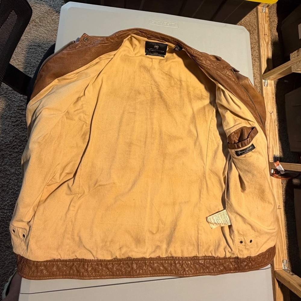 Scotch and Soda Goat Leather Jacket, Amsterdam Couture Exclusive Men's Size L - Picture 12 of 16